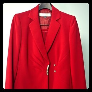 Tahari two piece stunning red suit